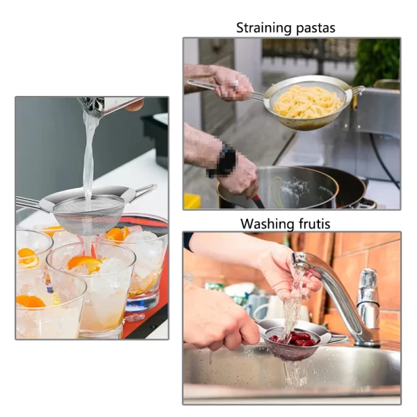 Stainless Steel Mesh Strainer – High-Density Oil & Food Filter for Kitchen Use (7–18cm Sizes) - Image 6
