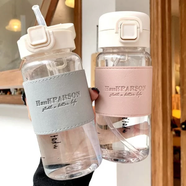 500ml Leak-Proof Kids' Water Bottle with Straw & Pop-Up Lid - Image 6