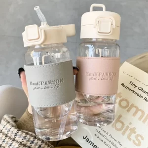 500ml Leak-Proof Kids' Water Bottle with Straw & Pop-Up Lid