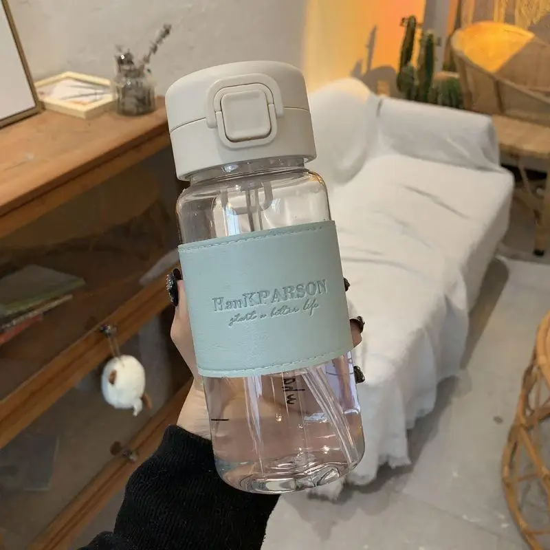 500ml Creative Water Bottle with Straw Portable Plastic Pop-Up Cover Water Cup for School Kids Leak-Proof Cute Drinking Bottle 500ml Creative Water Bottle with Straw Portable Plastic Pop-Up Cover Water Cup for School Kids Leak-Proof Cute Drinking Bottle