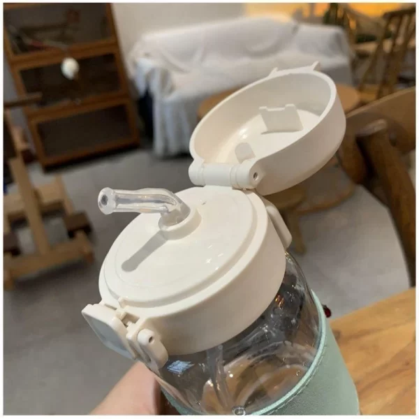 500ml Leak-Proof Kids' Water Bottle with Straw & Pop-Up Lid - Image 4