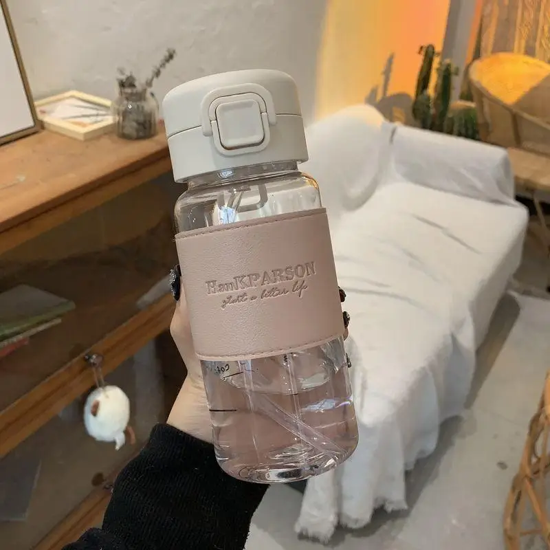 500ml Creative Water Bottle with Straw Portable Plastic Pop-Up Cover Water Cup for School Kids Leak-Proof Cute Drinking Bottle 500ml Creative Water Bottle with Straw Portable Plastic Pop-Up Cover Water Cup for School Kids Leak-Proof Cute Drinking Bottle