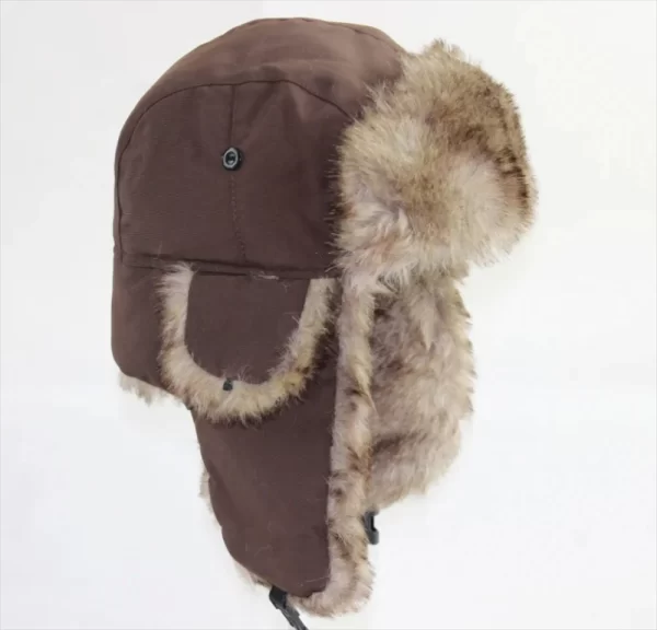 ❄️ Stay Stylish & Warm – Unisex Trapper Hat with Faux Fur & Chin Strap - Image 3
