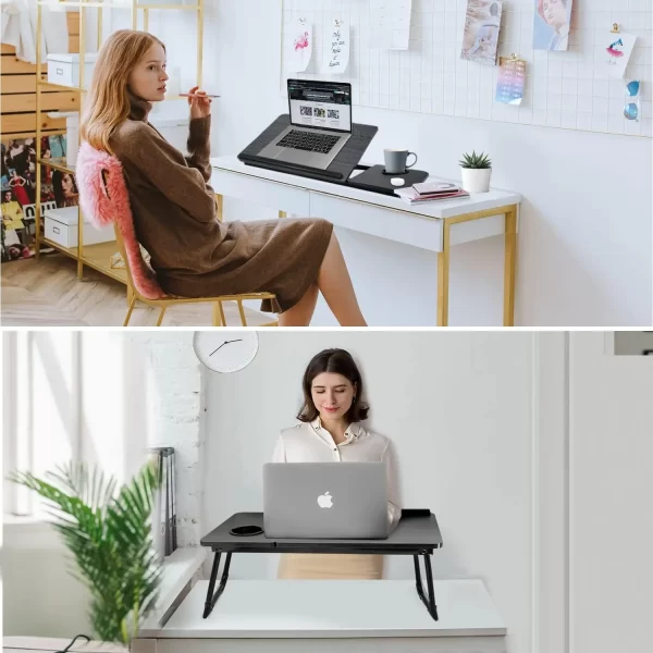 ComfyLap Adjustable Folding Bed Desk – With Cup Holder & Cooling Vents - Image 3