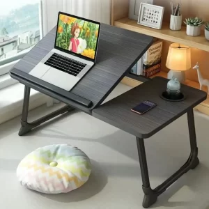 ComfyLap Adjustable Folding Bed Desk – With Cup Holder & Cooling Vents