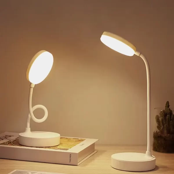 Portable LED Desk Lamp – USB Rechargeable with Stepless Dimming - Image 3