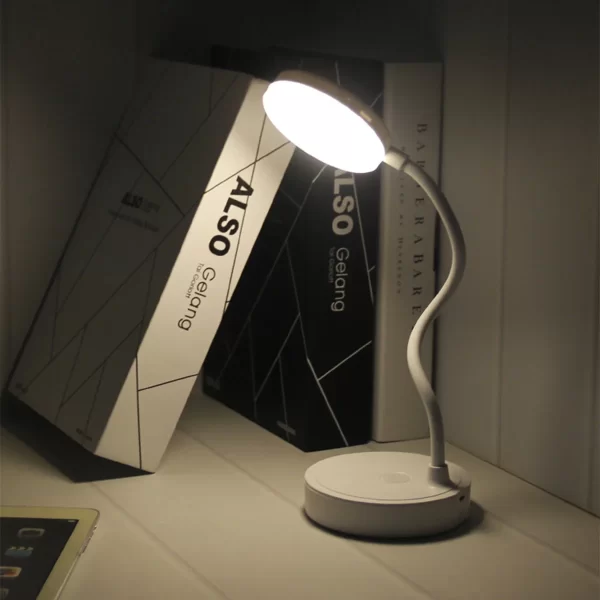 Portable LED Desk Lamp – USB Rechargeable with Stepless Dimming - Image 6