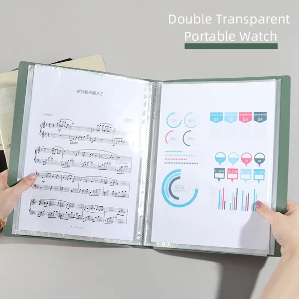 KOBEST Multi-Layer A4 Document Folder – Transparent File Organiser (20–60 Pockets) - Image 3