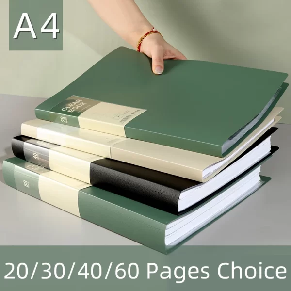 KOBEST Multi-Layer A4 Document Folder – Transparent File Organiser (20–60 Pockets)