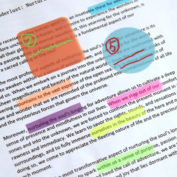 2400 Sheets Transparent Colourful Sticky Notes – Self-Adhesive Index Memo Pads - Image 3