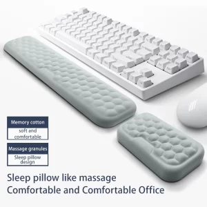 Ergonomic Keyboard & Mouse Wrist Rest Set – Memory Foam Support for Office & Home