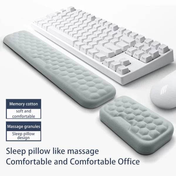 Ergonomic Keyboard & Mouse Wrist Rest Set – Memory Foam Support for Office & Home