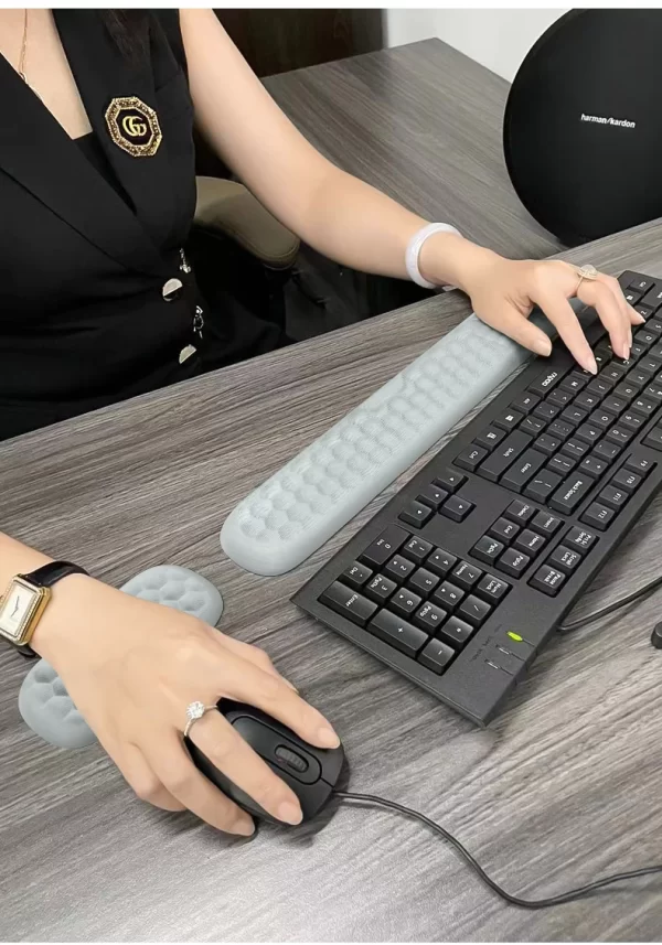 Ergonomic Keyboard & Mouse Wrist Rest Set – Memory Foam Support for Office & Home - Image 8