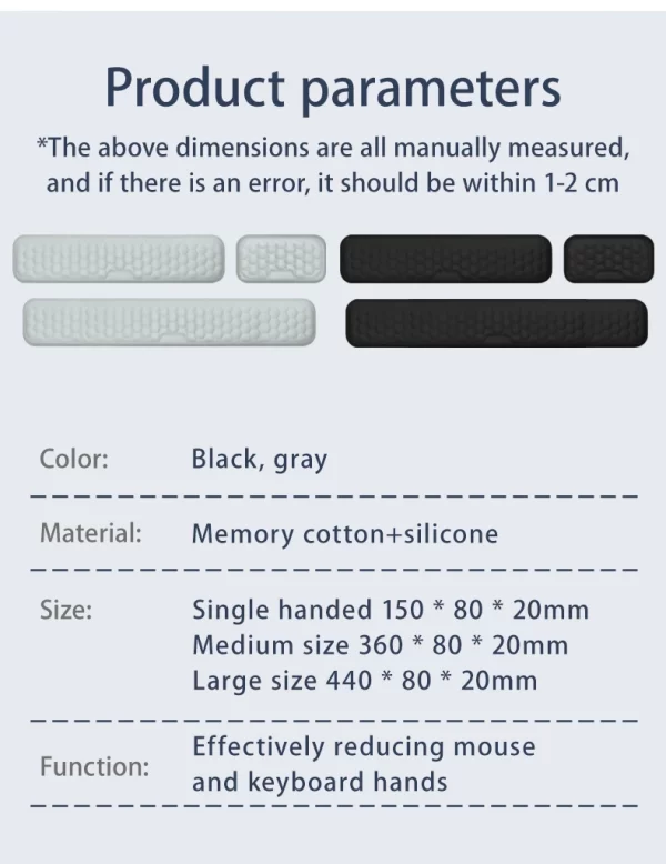 Ergonomic Keyboard & Mouse Wrist Rest Set – Memory Foam Support for Office & Home - Image 9