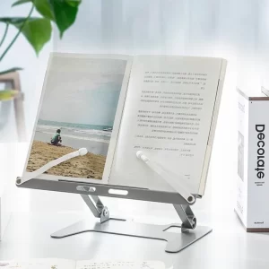 Adjustable Multifunction Reading Stand – Extendable Steel Holder for Books, Phones & Laptops