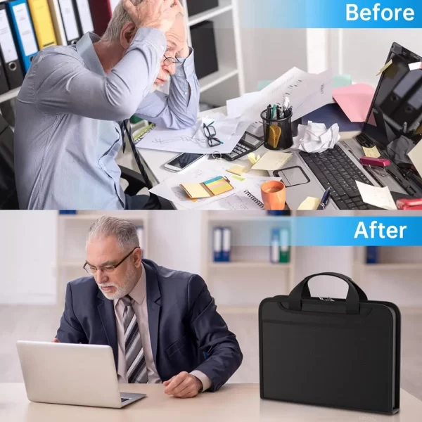 Fire & Water Resitant File Organiser – Multi-Compartment Portable Document Bag - Image 6