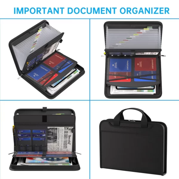 Fire & Water Resitant File Organiser – Multi-Compartment Portable Document Bag - Image 3