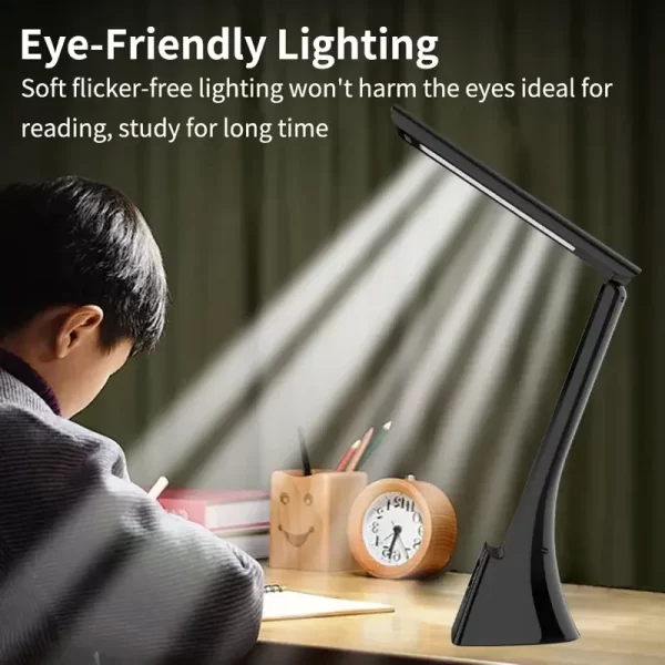LED Folding Desk Lamp with Wireless Charging – Dimmable Eye-Care Light - Image 3