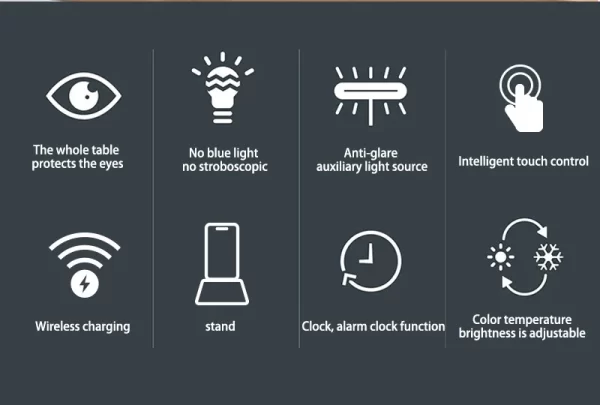 LED Folding Desk Lamp with Wireless Charging – Dimmable Eye-Care Light - Image 7