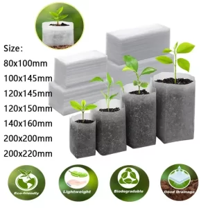Biodegradable Plant Grow Bags – Non-Woven Seedling Nursery Pots (25/50/100pcs)