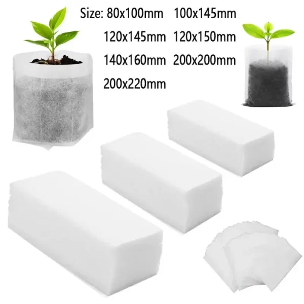 Biodegradable Plant Grow Bags – Non-Woven Seedling Nursery Pots (25/50/100pcs) - Image 3