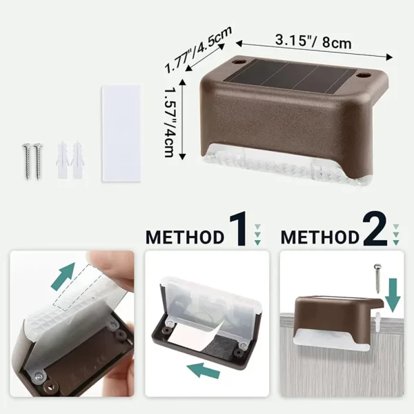 LED Solar Step & Path Lights – Outdoor Garden & Stair Lamps - Image 6