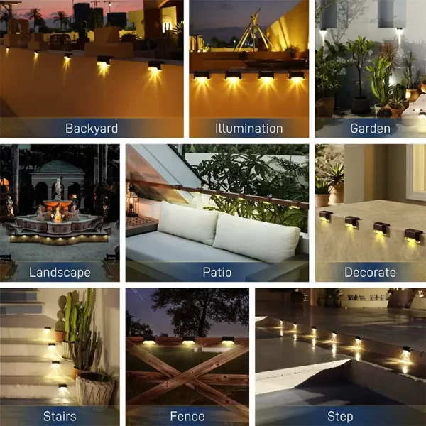 LED Solar Step & Path Lights – Outdoor Garden & Stair Lamps - Image 13