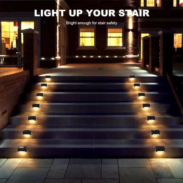 LED Solar Step & Path Lights – Outdoor Garden & Stair Lamps - Image 5