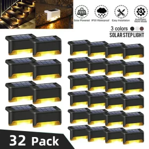 LED Solar Step & Path Lights – Outdoor Garden & Stair Lamps
