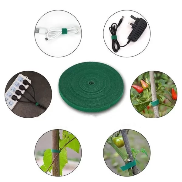 Reusable Nylon Plant Ties – Adjustable Garden Hook & Loop Fasteners - Image 5