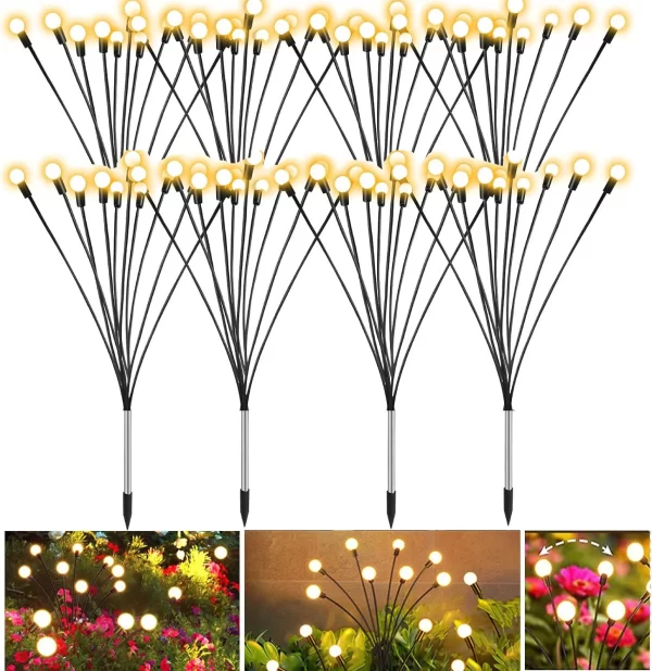 LED Solar Firefly Garden Lights – Swaying Lawn & Landscape Lamps