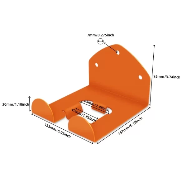 Heavy-Duty Wall-Mounted Garage Tool Rack – Trimmer & Power Tool Holder - Image 3