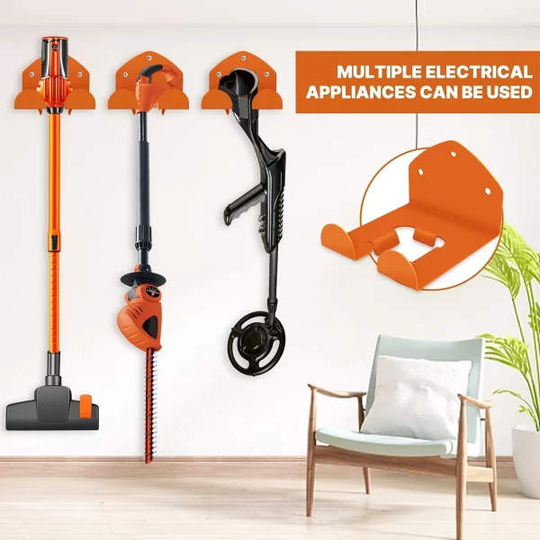 Heavy-Duty Wall-Mounted Garage Tool Rack – Trimmer & Power Tool Holder - Image 2