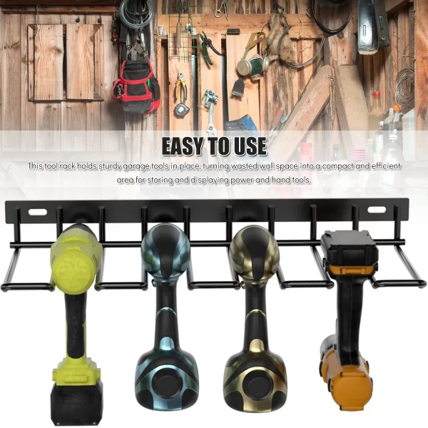 Heavy-Duty Wall-Mounted Power Tool Rack – Workshop & Garage Organiser - Image 4