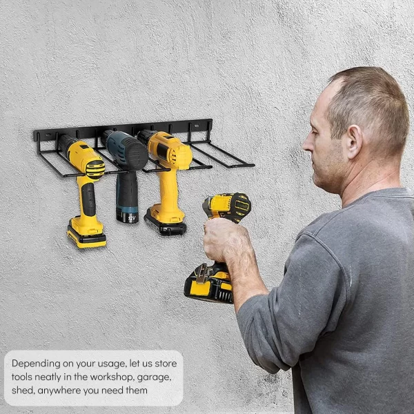 Heavy-Duty Wall-Mounted Power Tool Rack – Workshop & Garage Organiser - Image 5