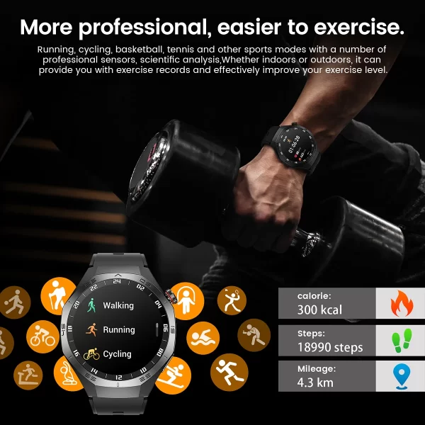 2025 Watch 5 Max Smart Watch – AMOLED Display, GPS, Bluetooth Calls, Heart Rate & Fitness Tracker - Image 11