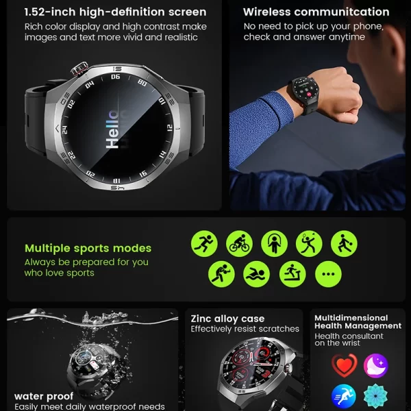 2025 Watch 5 Max Smart Watch – AMOLED Display, GPS, Bluetooth Calls, Heart Rate & Fitness Tracker - Image 2