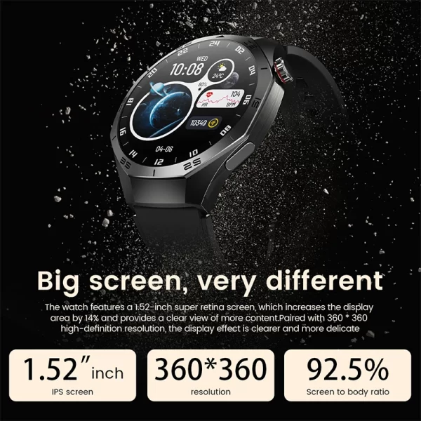 2025 Watch 5 Max Smart Watch – AMOLED Display, GPS, Bluetooth Calls, Heart Rate & Fitness Tracker - Image 3