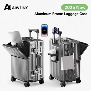 AIWEINY 2025 Aluminum Frame Suitcase