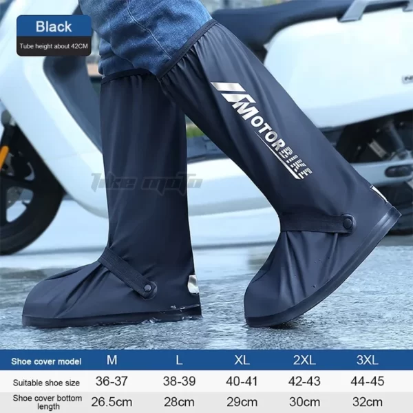 Motorbike & Cycling Waterproof Shoe Covers – Rainproof, Non-Slip, Reflective, Reusable Boot Protectors - Image 6