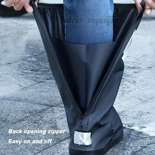 Motorbike & Cycling Waterproof Shoe Covers – Rainproof, Non-Slip, Reflective, Reusable Boot Protectors - Image 4