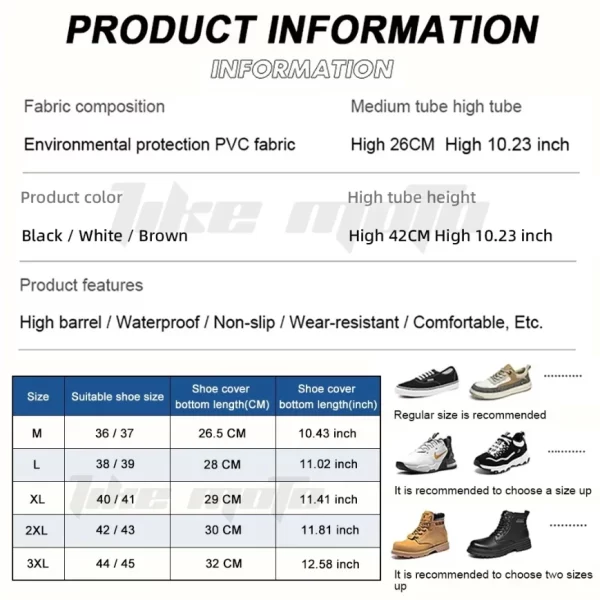 Motorbike & Cycling Waterproof Shoe Covers – Rainproof, Non-Slip, Reflective, Reusable Boot Protectors - Image 5