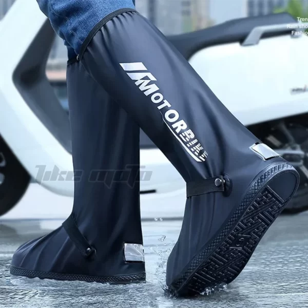 Motorbike & Cycling Waterproof Shoe Covers – Rainproof, Non-Slip, Reflective, Reusable Boot Protectors