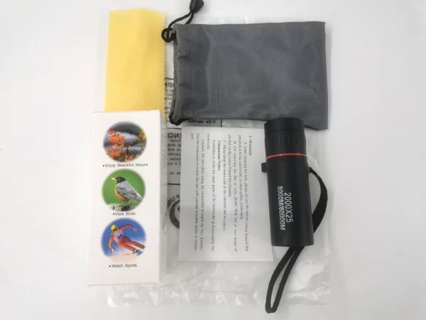 2000x25 HD Outdoor Monocular Telescope with Phone Holder - Image 6