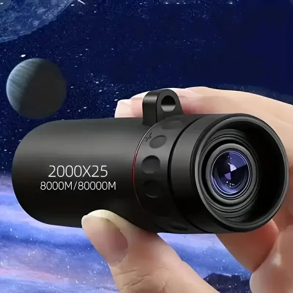 2000x25 HD Outdoor Monocular Telescope with Phone Holder