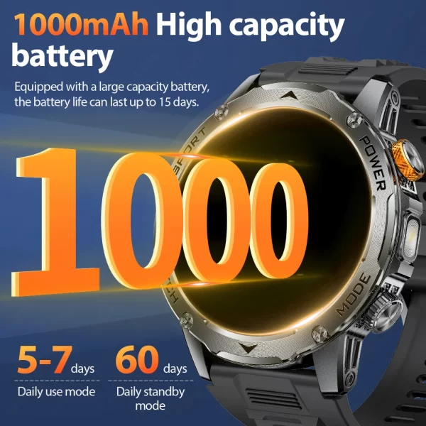 LIGE 2025 AMOLED Smartwatch – 1000mAh - Image 2