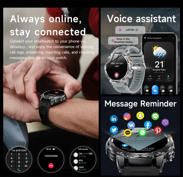 LIGE 2025 AMOLED Smartwatch – 1000mAh - Image 11