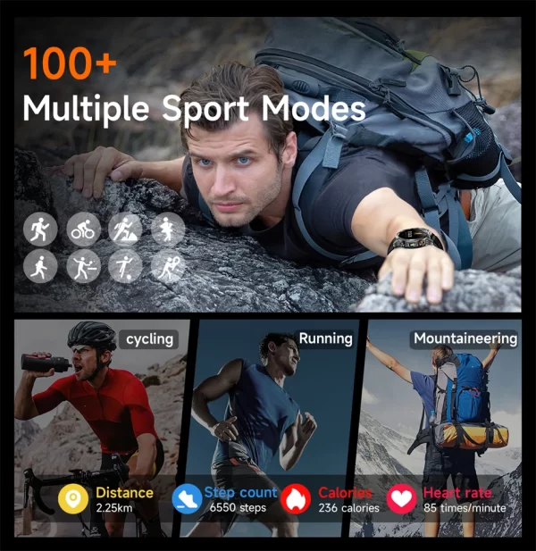 LIGE 2025 AMOLED Smartwatch – 1000mAh - Image 12