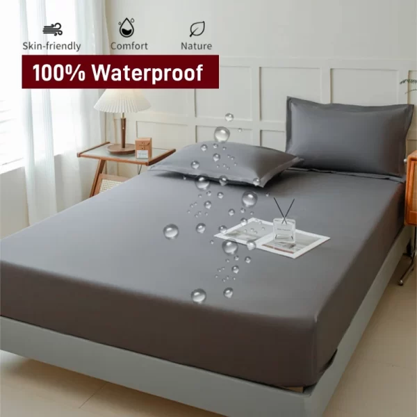 Waterproof Elastic Fitted Bed Sheet – Mattress Protector Cover