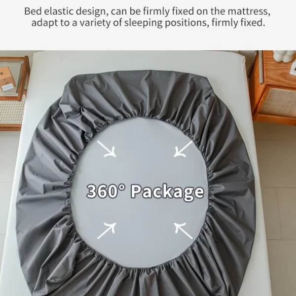 Waterproof Elastic Fitted Bed Sheet – Mattress Protector Cover - Image 6